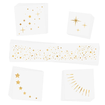 Adorn your cheeks in metallic sparkle with the Twinkling Lights Variety set featuring 25 assorted temporary face tattoos! @FlashTattoos